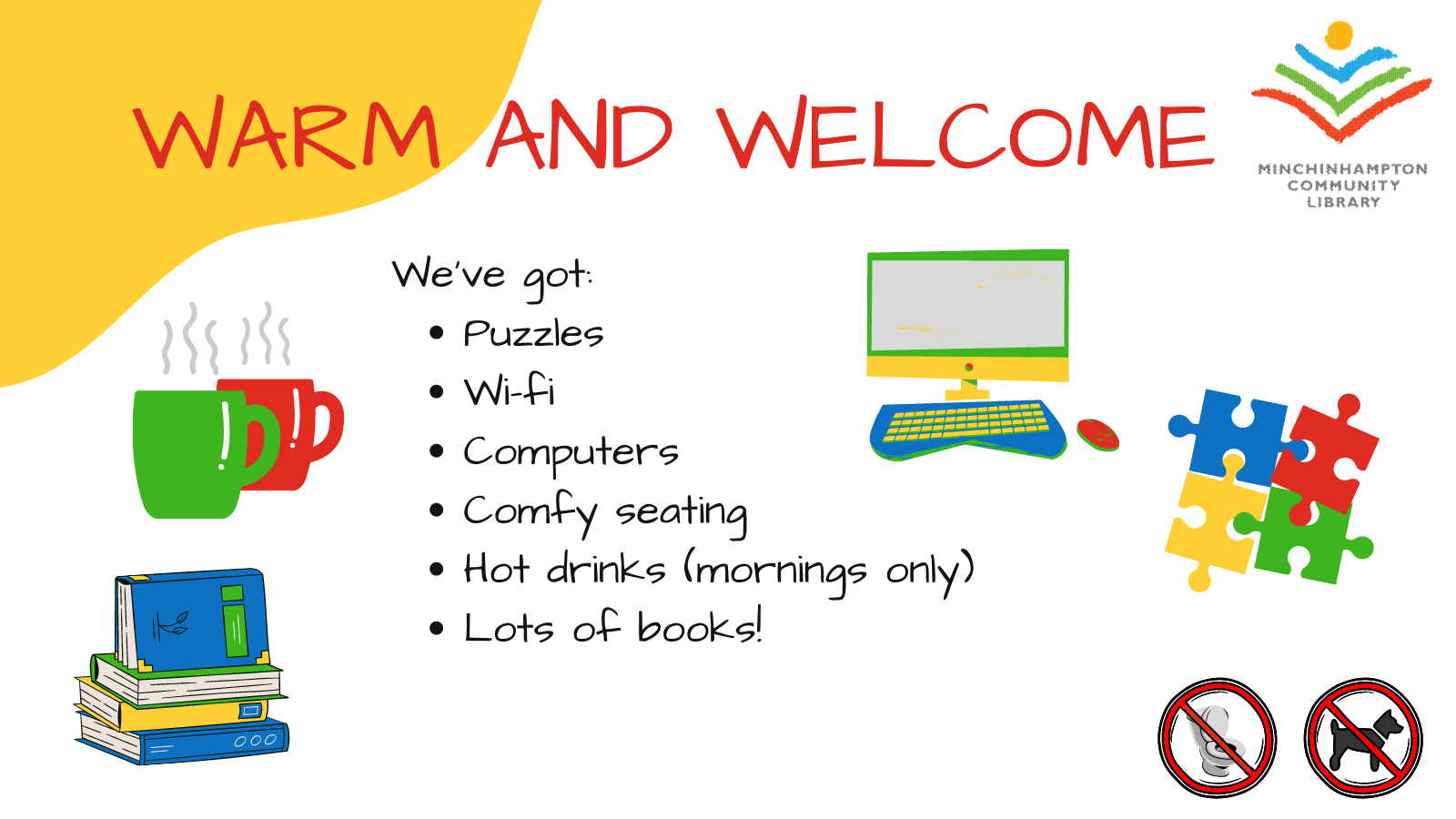warm and welcome graphic