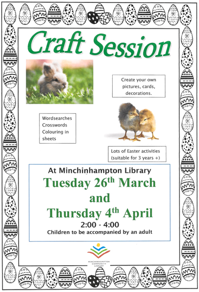 Children s Easter Craft Sessions Minchinhampton Community Library