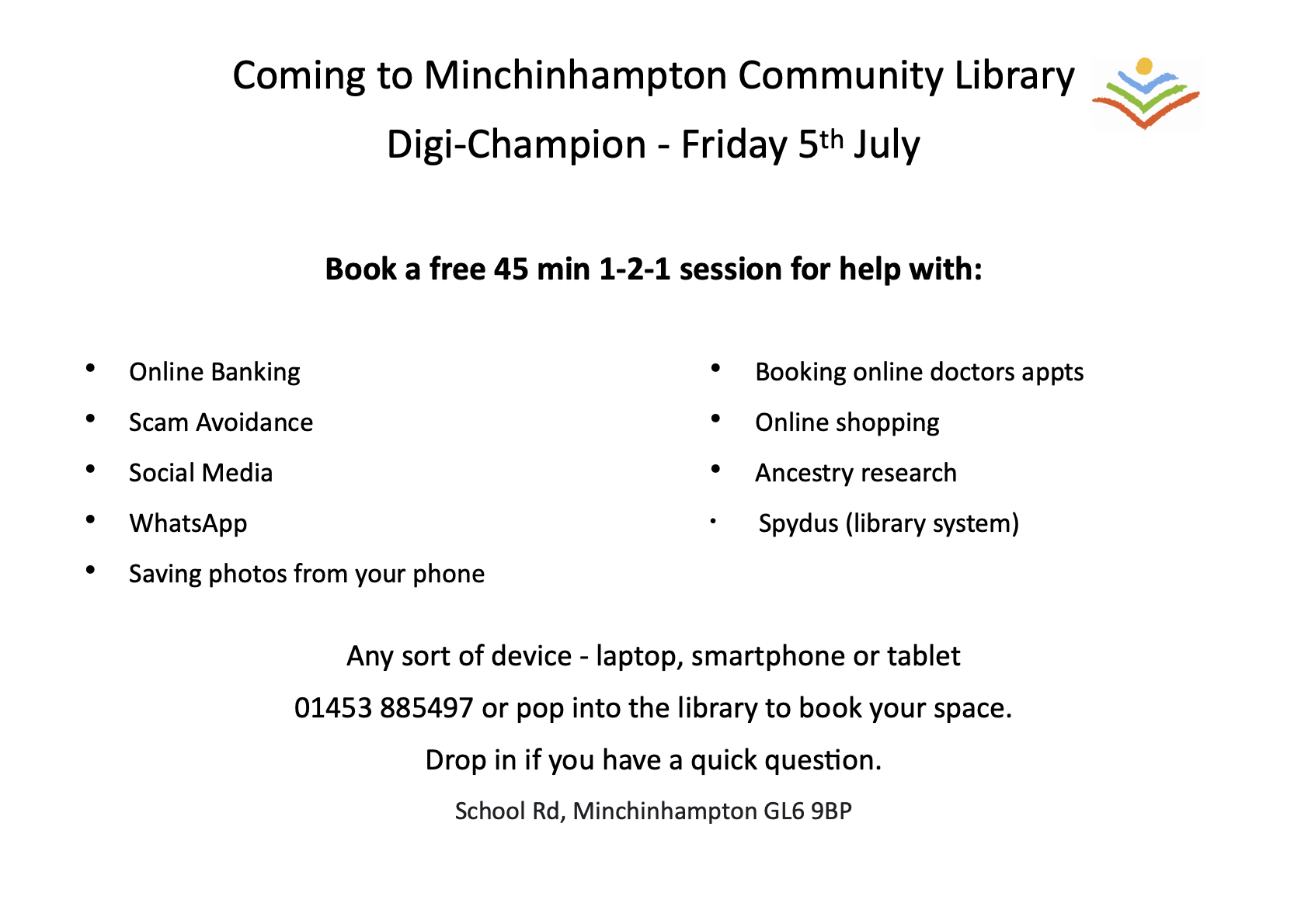Digi-Champion visit – help with digital technology