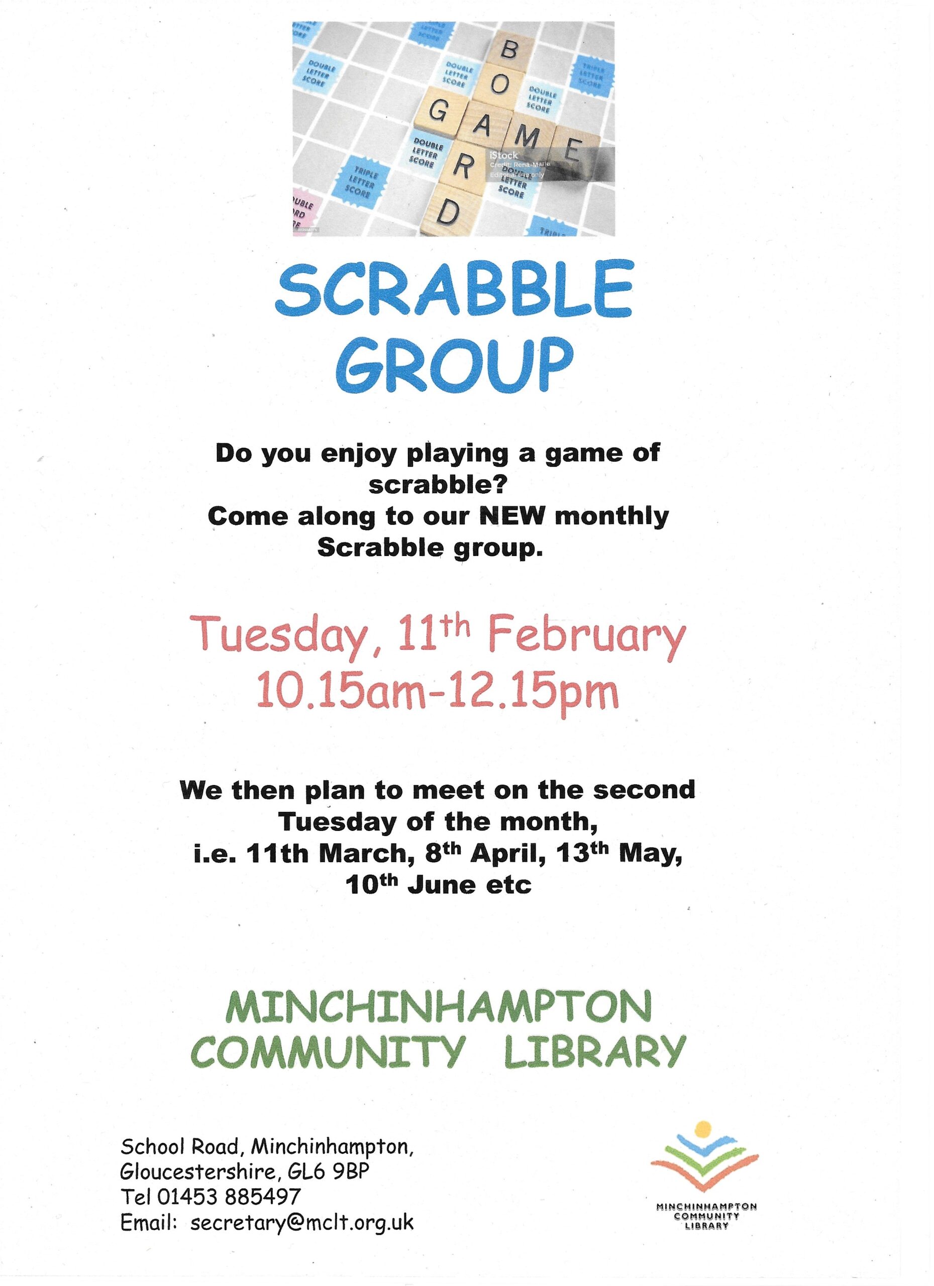 scrabble group poster