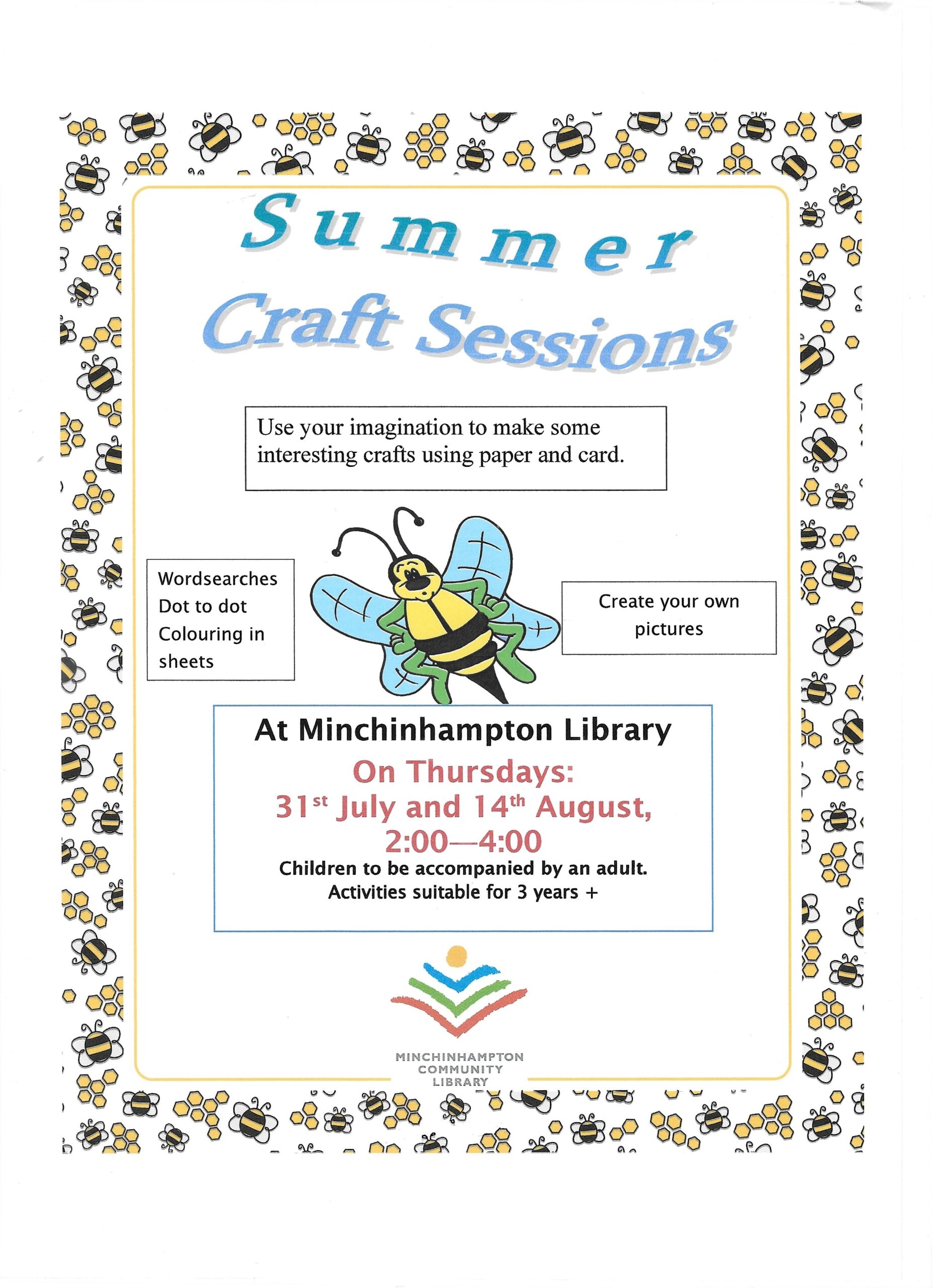 250710-SummerCraft25 poster for children's summer craft sessions