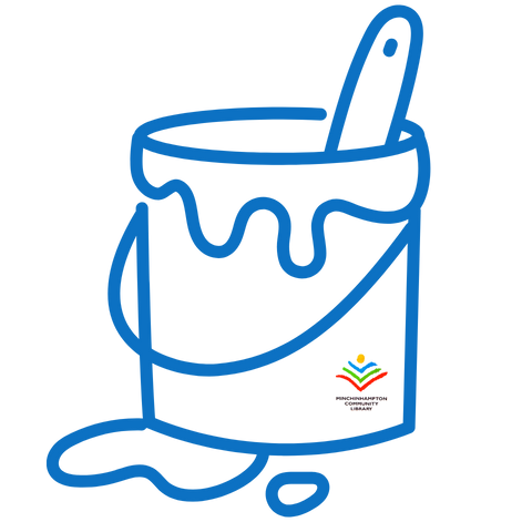 closed for painting graphic of paint pot