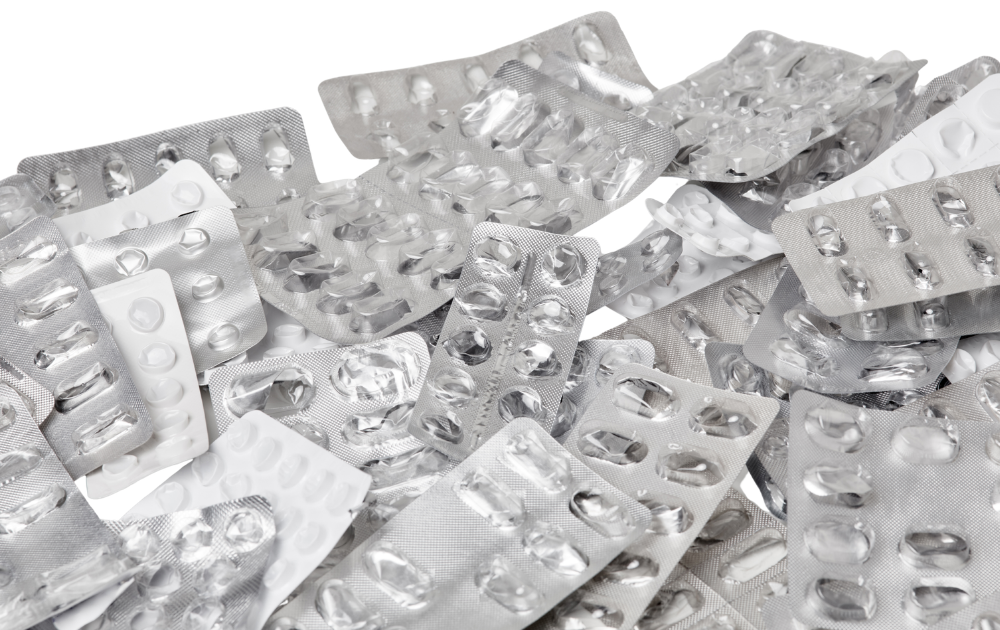 empty medicine blister packs